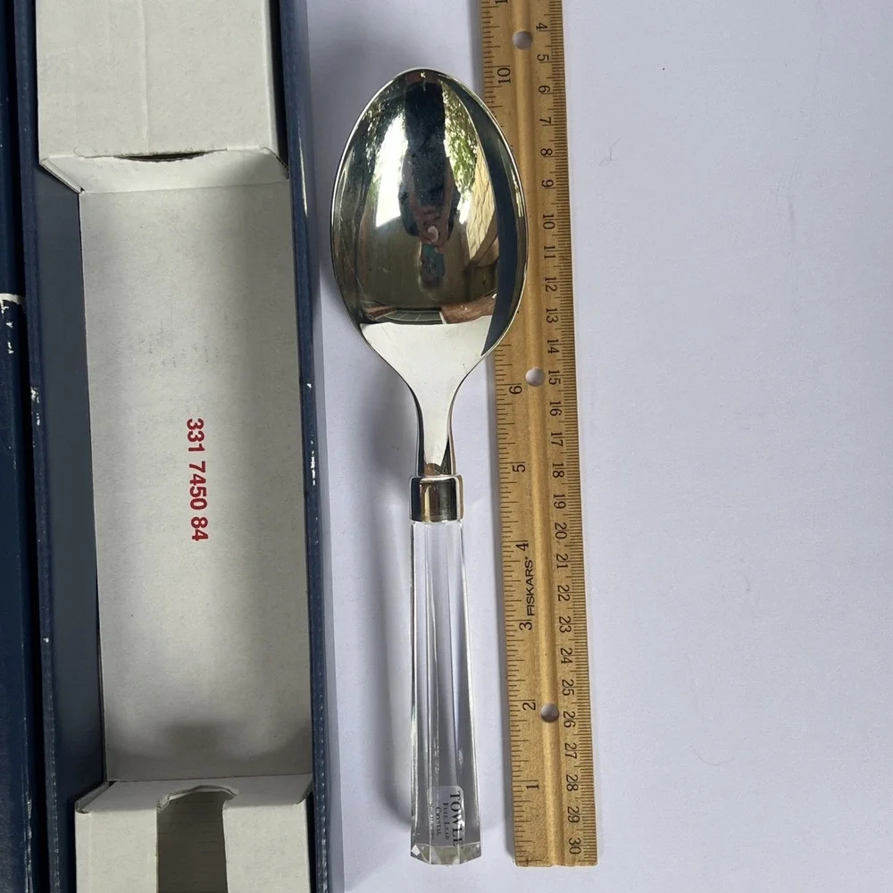 Towle Lead Crystal Serving Spoon 10